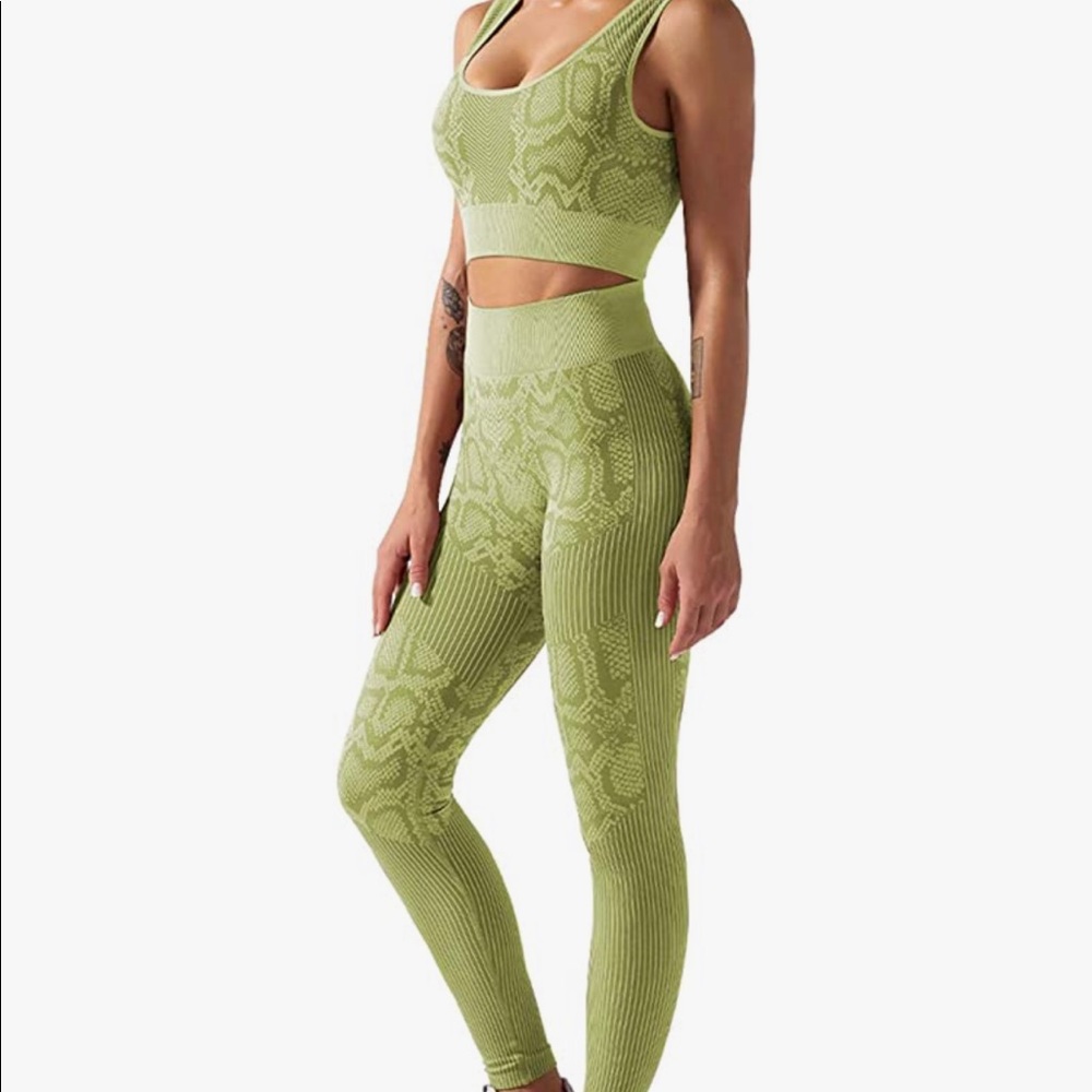 Animal print workout set